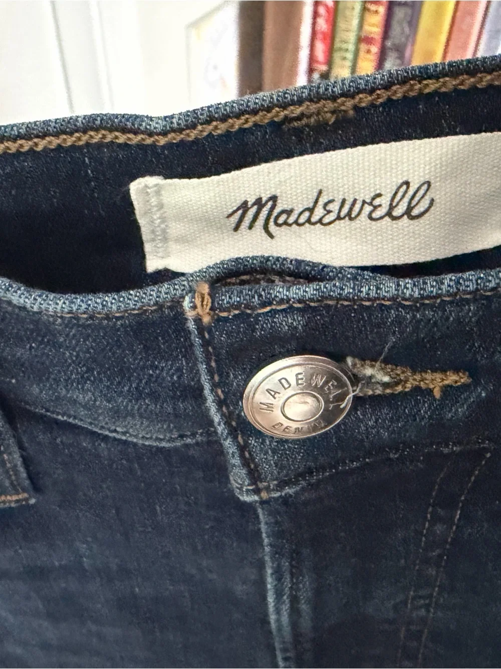 Madewell Dark Blue High-Rise Wide-Leg Jeans